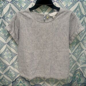Gray Striped Women's Top